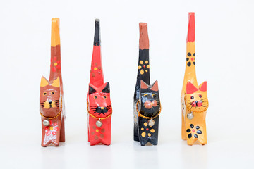 Wooden Toy Cat for Decoration