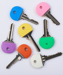 Pattern of colorful keys