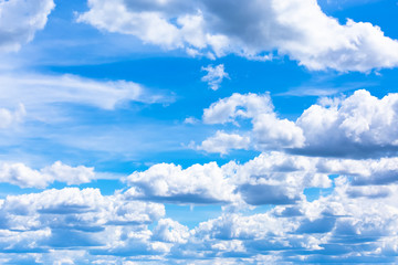 Naklejka na ściany i meble Photo of cumulus clouds. Photo from Finland.