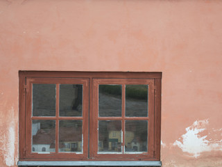 painted wall with window. 