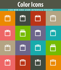 calendar icon set