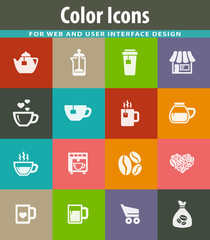 Coffee icons set