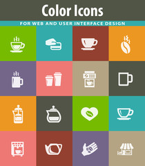 Coffee icons set