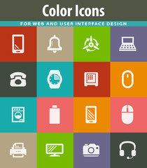 Home appliances icons set