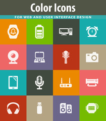 Home appliances icons set
