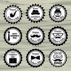 Vintage old school Father’s Day badges