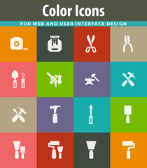 Work tools icons set