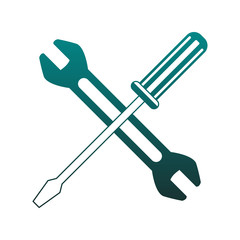 Tools crossed symbol vector illustration graphic design