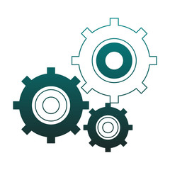 Gears working symbol vector illustration graphic design