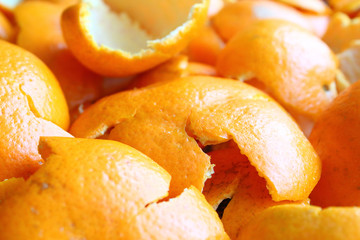 Mandarin peel close-up. Background.