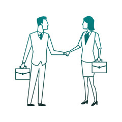 Business partners shaking hands vector illustration graphic design