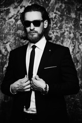 black and white portrait