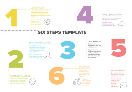 Infographic Layout with Colorful Numbers