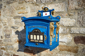 Retro Style Letterbox in Erfurt in Germany