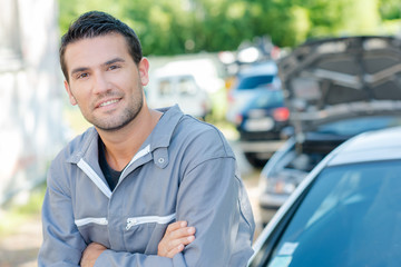 Smiling mechanic