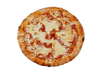 pizza on white background