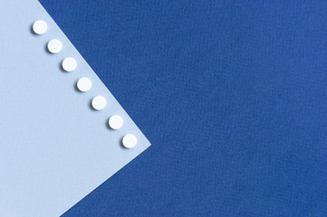 Blue background with pills