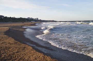 The colors of the Black Sea at twilight, Constanta, Romania

