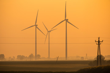 Wind turbine farm.