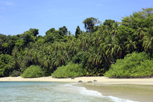 Tropical Beach of Coibita, aka Rancheria. Coiba National Park, Panama
