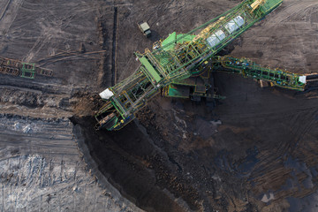 aerial view of coal mine in Poland
