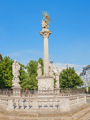 Fototapeta na wymiar Trinity column near St. Martin Cathedral in old town