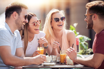 Friends having great time together