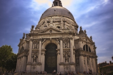 Old cathedral of Santa Maria della Salute in Venice, Italy