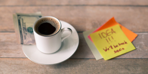 Morning coffee and a tip