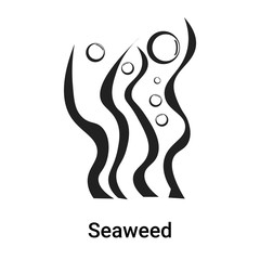 Seaweed icon vector sign and symbol isolated on white background, Seaweed logo concept