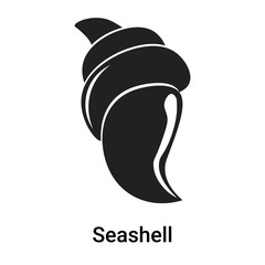 Seashell icon vector sign and symbol isolated on white background, Seashell logo concept