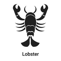Lobster icon vector sign and symbol isolated on white background, Lobster logo concept
