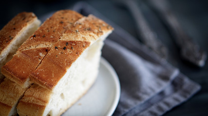 Bread in the dish