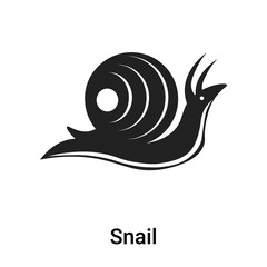 Snail icon vector sign and symbol isolated on white background, Snail logo concept
