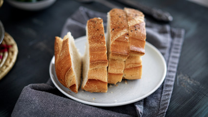 Bread in the dish
