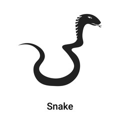 Snake icon vector sign and symbol isolated on white background, Snake logo concept
