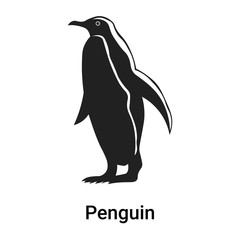 Penguin icon vector sign and symbol isolated on white background, Penguin logo concept