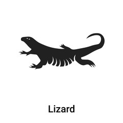Lizard icon vector sign and symbol isolated on white background, Lizard logo concept