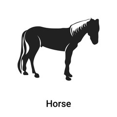 Horse icon vector sign and symbol isolated on white background, Horse logo concept