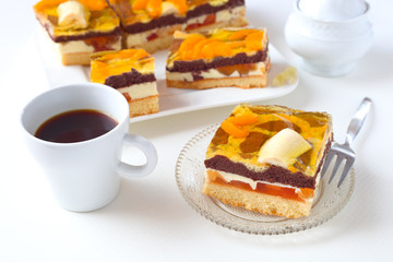 Orangen-Götterspeise-Kuchen