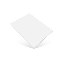 Mockup closed magazine, journal, booklet, postcard, flyer, business card or brochure . Vector
