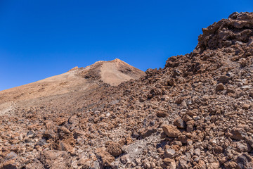 Mount Teide and volcanic rocks, Tenerife, Canary Islands, Spain