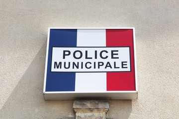 Fototapeta premium Panneau police municipale