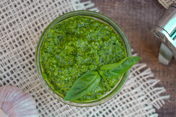 pesto sauce in bowl