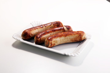 Grilled sausages or home made pork Sausages