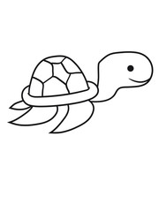 klein junges baby unterwasser schwimmen tauchen meer comic cartoon schildkröte panzer lustig süß niedlich design cool clipart