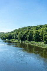 Obraz premium Die Elbe in der Nähe von Grimma in Sachsen
