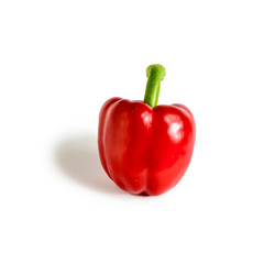 Red bell paprika pepper, isolated on a white background