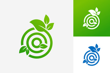 Plant Circle Logo Template Design Vector, Emblem, Design Concept, Creative Symbol, Icon