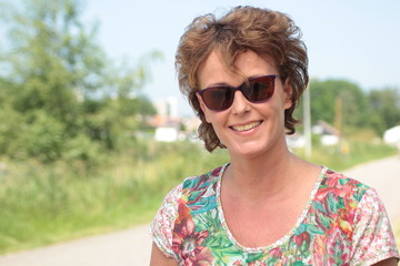 Mature woman outside